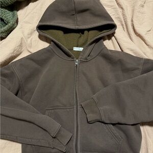Call it Spring Cropped Zip up Hoodie